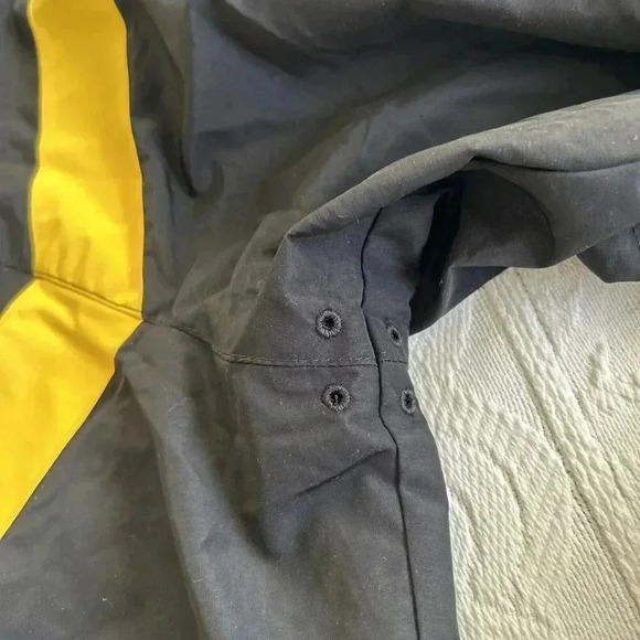 US Army Jacket Mens Large Black Yellow Windbreaker Track Coat Running Adult L - Picture 8 of 10